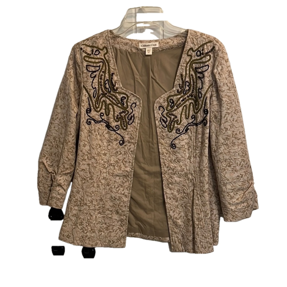 𝅺coldwater Creek Womens Open Jacket size 10